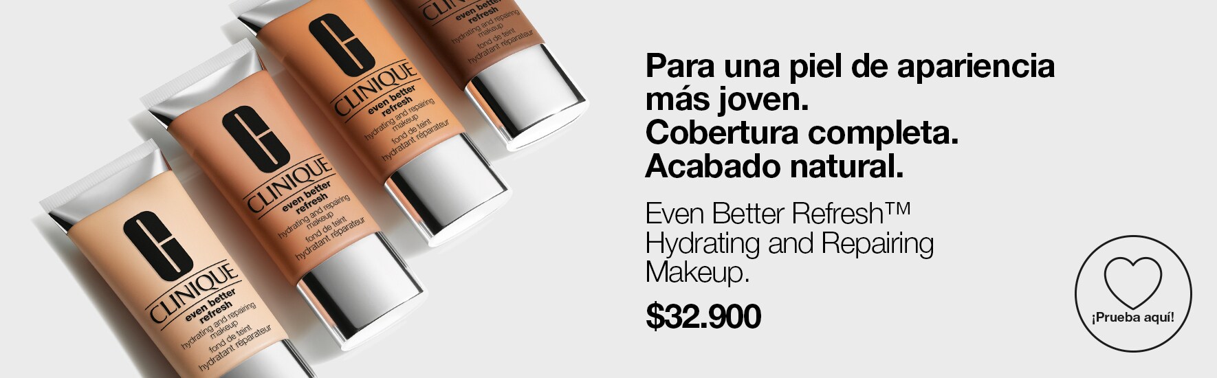 Para una piel de apariencia más joven, cobertura completa, acabado natural.