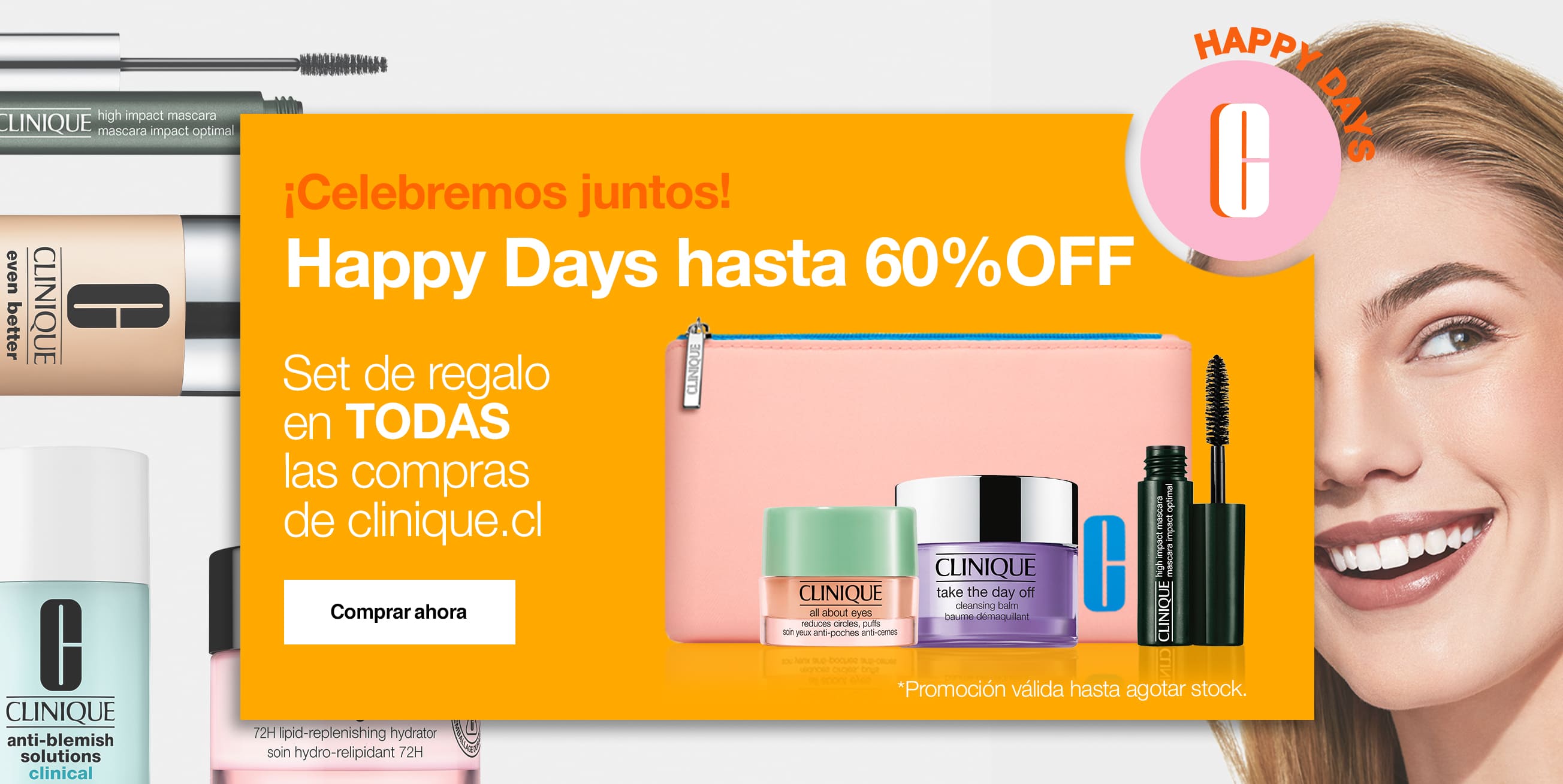 Happy days Clinique, hasta 60 OFF.