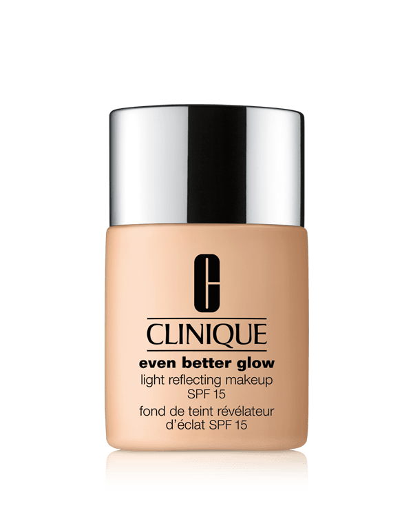 Even Better Glow™ Light Reflecting Makeup SPF 15, Base líquida que brinda instantáneamente luminosidad a la piel y a lo largo del tiempo gracias la vitamina C y pigmentos difusores de luz. Cobertura de natural a moderada, acabado luminoso.