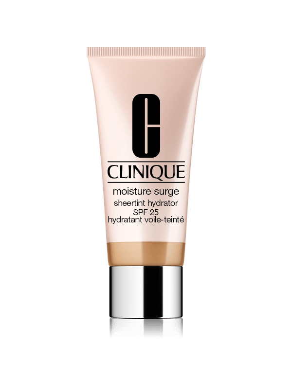 Moisture Surge™ Sheertint Hydrator SPF 25, Hidratante con color que proporciona humedad al instante y durante 12 horas con alta protección y un tinte ligero de color que perfecciona la piel. De cobertura ligera para un acabado natural.