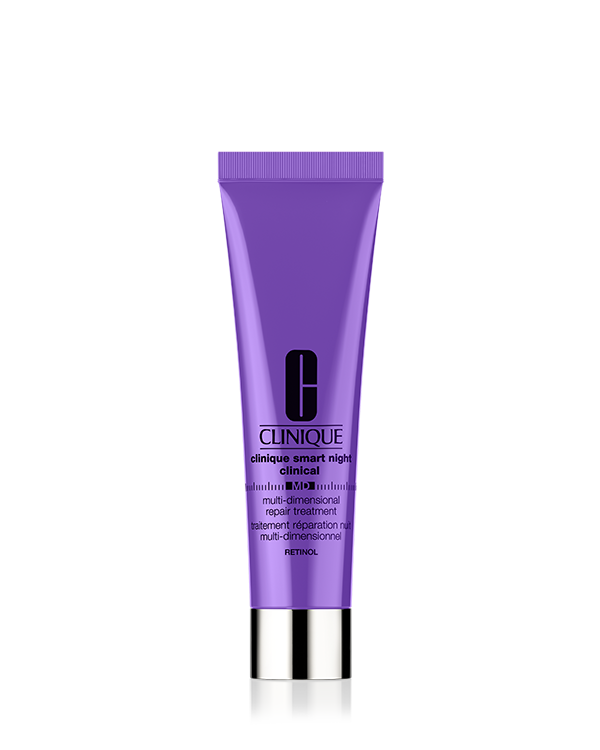 Clinique Smart Night Clinical™ MD Tratamiento Multidimensional Reparador con Retinol, Tratamiento de noche reparador que estimula el proceso antiedad con retinol y una hidratación reconfortante.