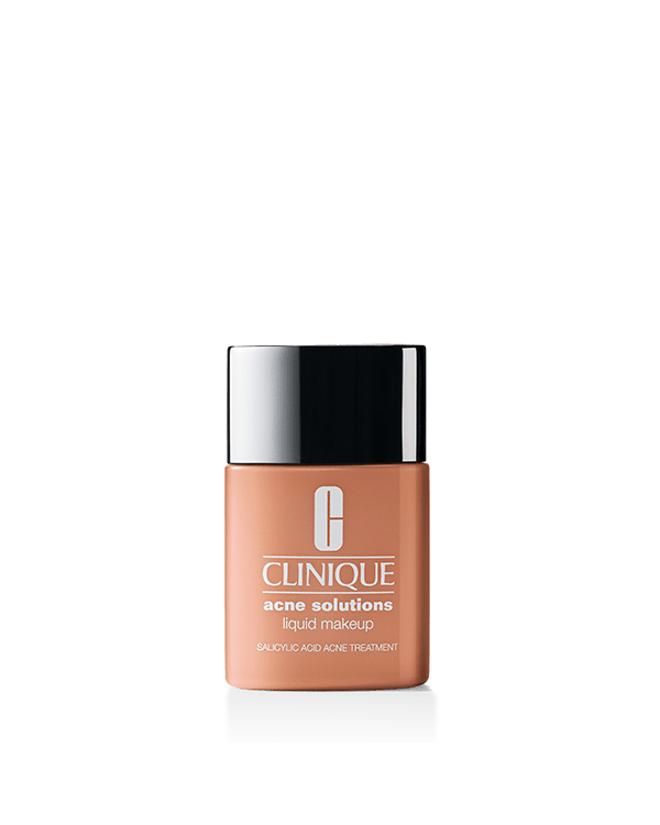 Base de Maquillaje Acne Solutions™, Maquillaje anti-acné con ácido salicílico que ayuda a cubrir, disminuir y prevenir los brotes. Libre de aceite.