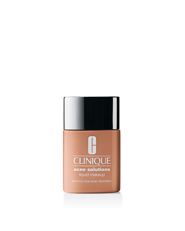 Base de Maquillaje Acne Solutions™, Maquillaje anti-acné con ácido salicílico que ayuda a cubrir, disminuir y prevenir los brotes. Libre de aceite.